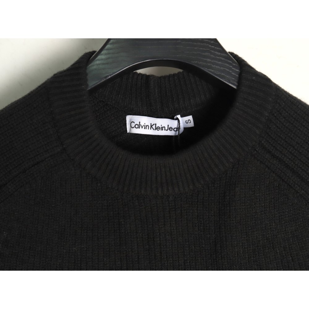 DDKicks Calvin Klein Black CK large letter jacquard knitted sweater Women's