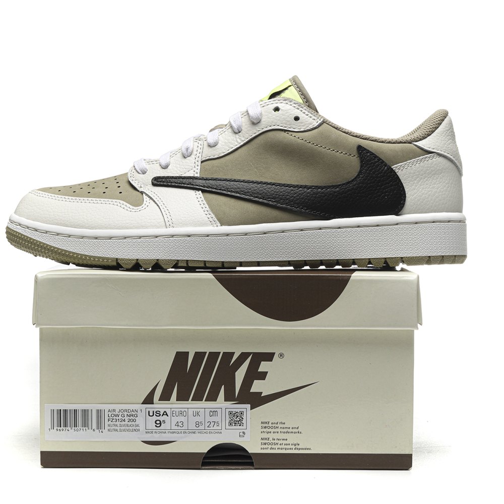 DD Jordan 1 Retro Low Golf Travis Scott Neutral Olive