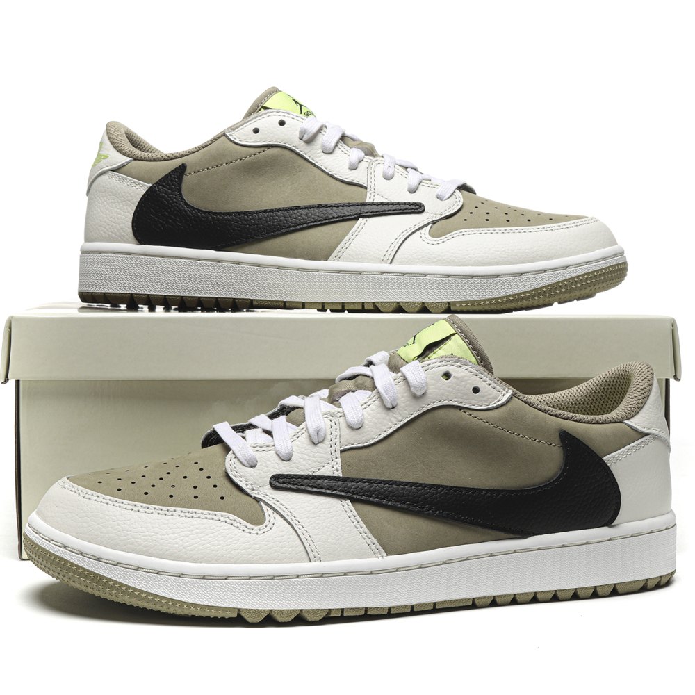 DD Jordan 1 Retro Low Golf Travis Scott Neutral Olive