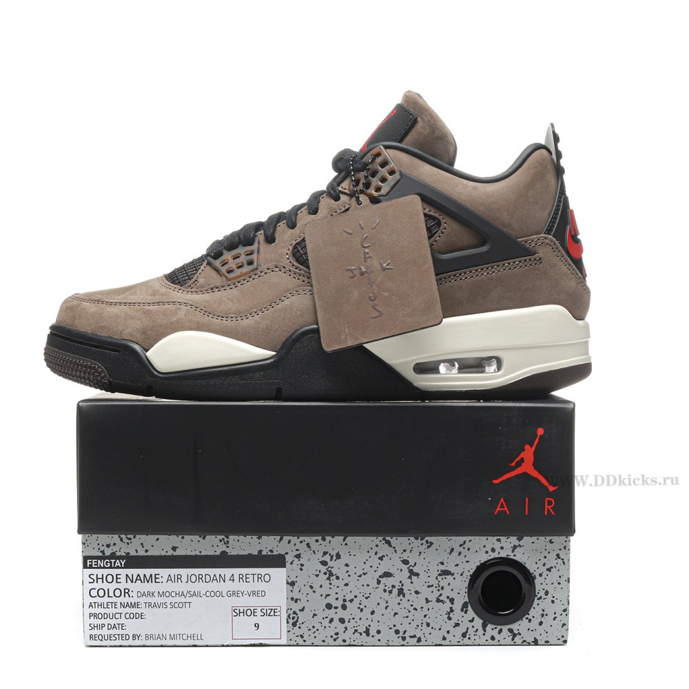 DD Jordan 4 Retro Travis Scott Olive