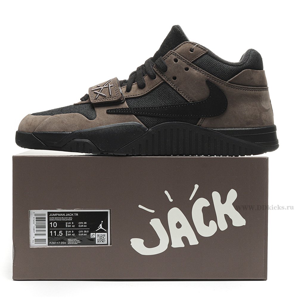 DD Travis Scott × Jumpman Jack TR “Black Dark Mocha"