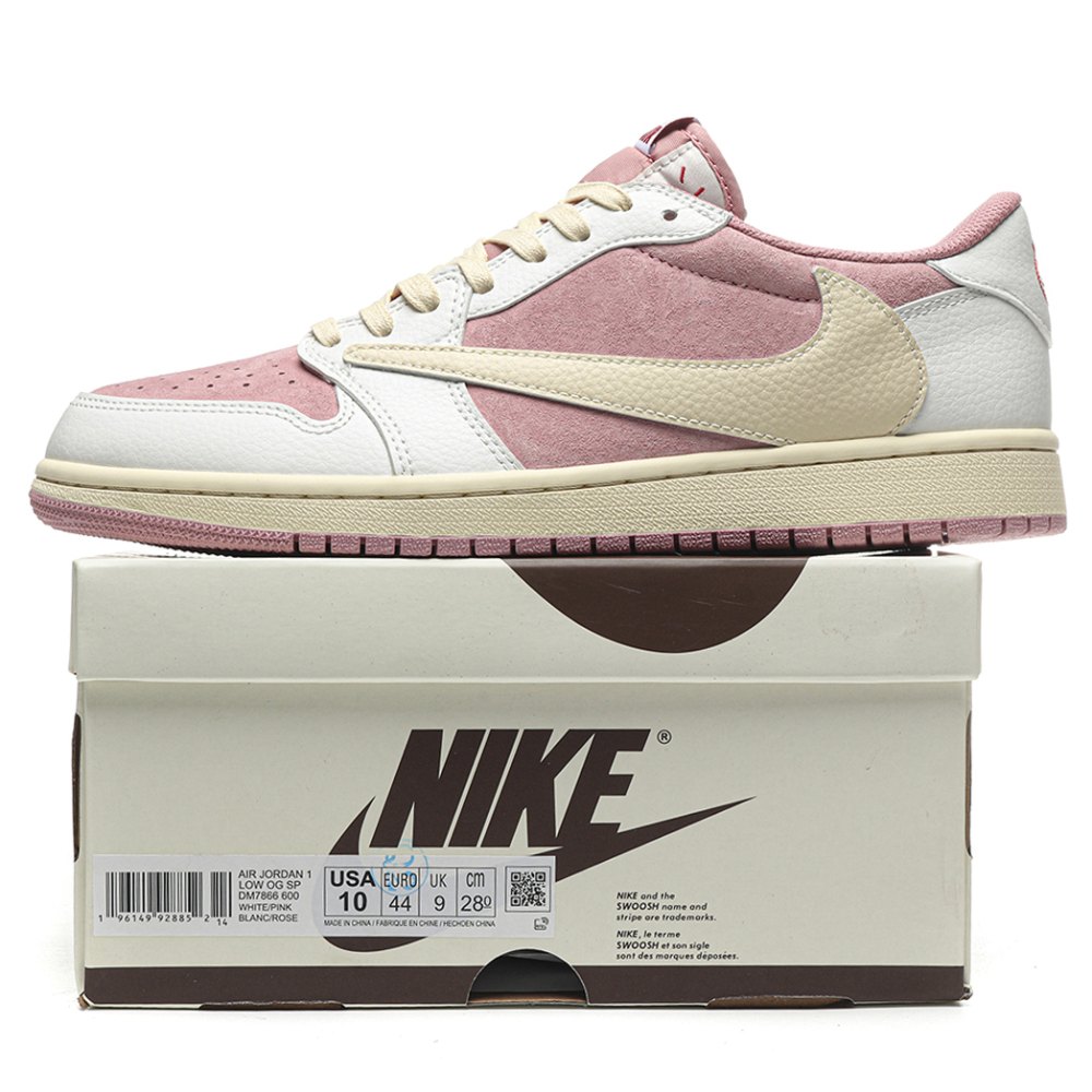DD Travis Scott Air Jordan 1 Low OG SP Sail Shy Pink