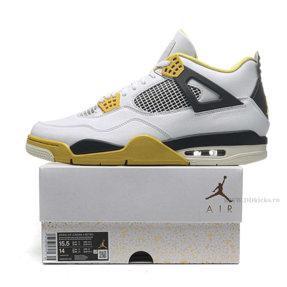DD Jordan 4 Retro Vivid Sulfur (Women's)