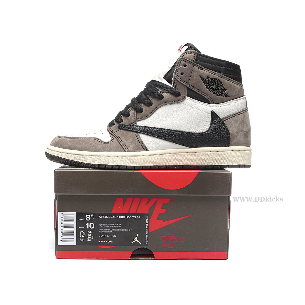 DD Jordan 1 Retro High OG SP Travis Scott Mocha