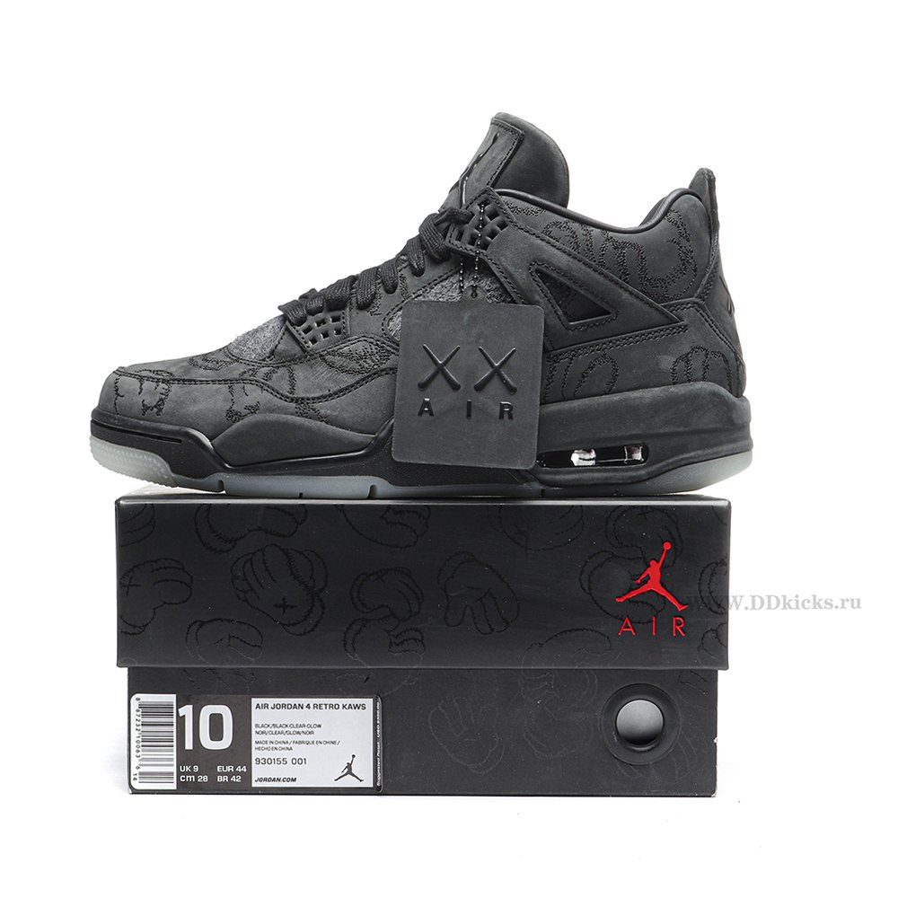 DD Jordan 4 Retro Kaws Black