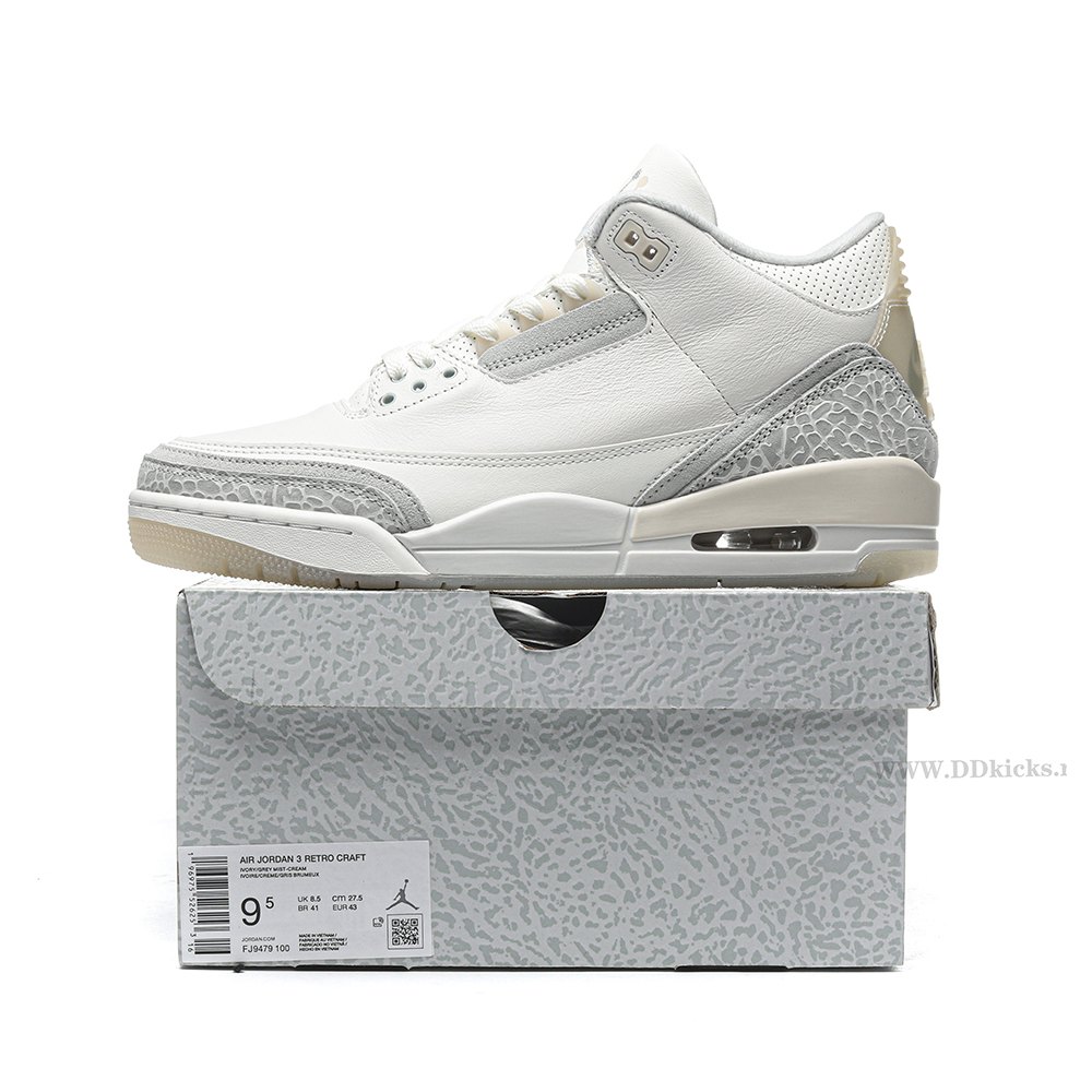 DD Jordan 3 Retro Craft Ivory