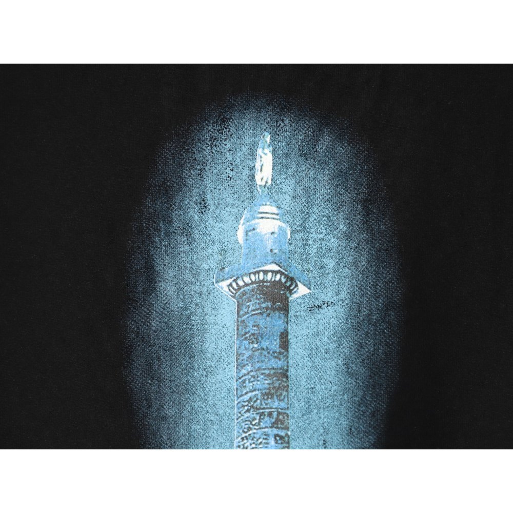 DDBale*ciaga Vogue Co-branded Back Beacon Digital Printed Hooded Sweatshirt Black