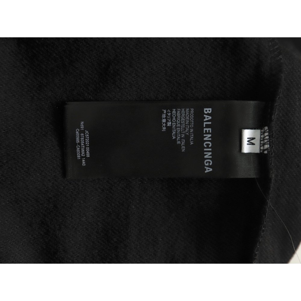 DDBale*ciaga Vogue Co-branded Back Beacon Digital Printed Hooded Sweatshirt Black