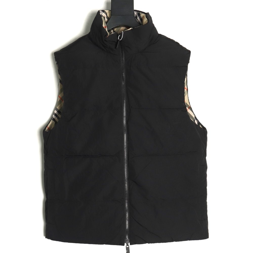 dd bur*berry bbr 24 Di*m*nd checkered down vest on both sides