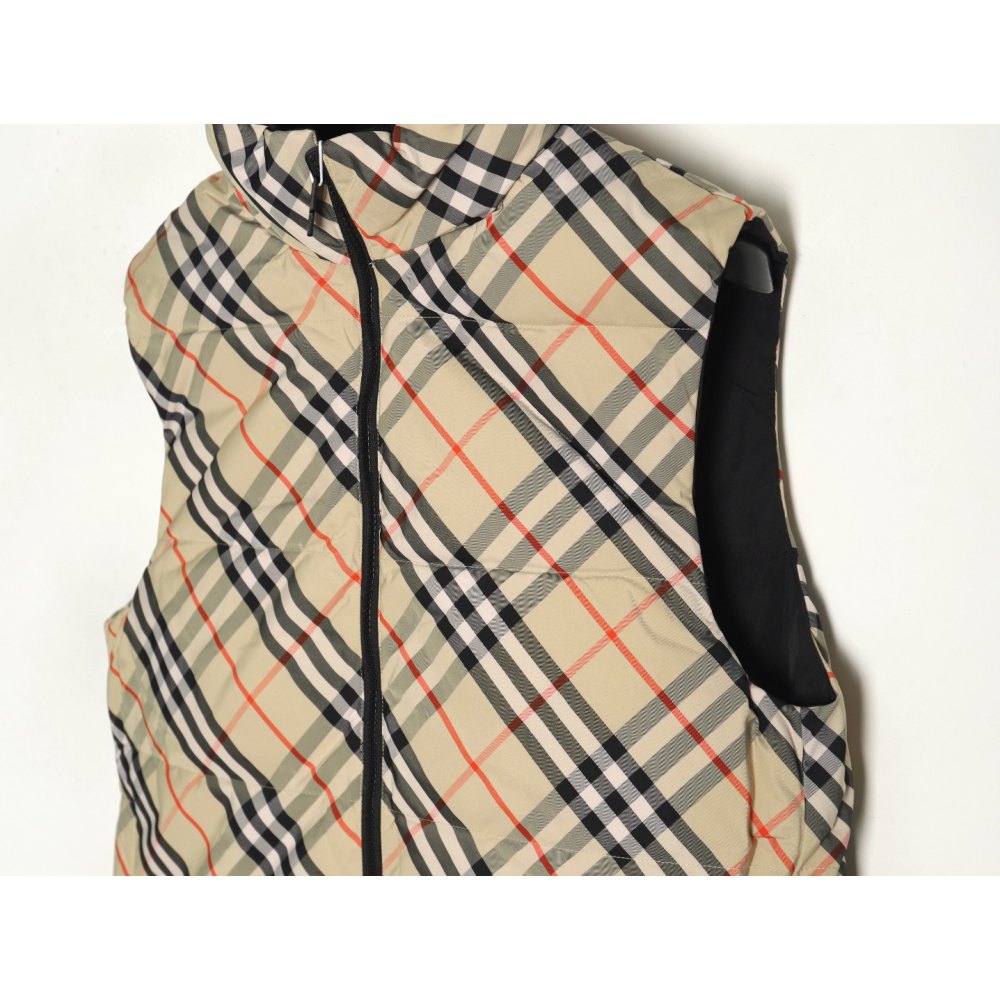 dd bur*berry bbr 24 Di*m*nd checkered down vest on both sides