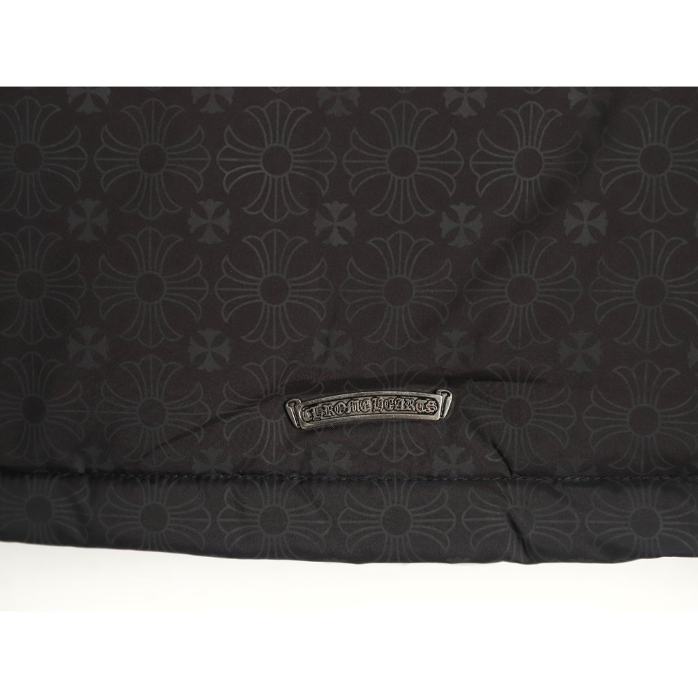 DD Chrome Hearts CH 24 Silver Buckle Dark Pattern Jacqard Down Vest