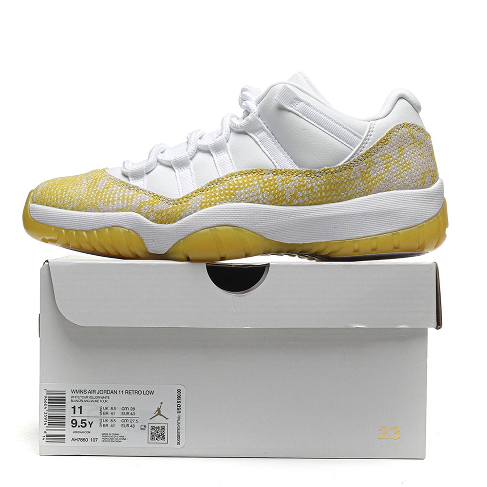 DD Jordan 11 Retro Low Yellow Snakeskin