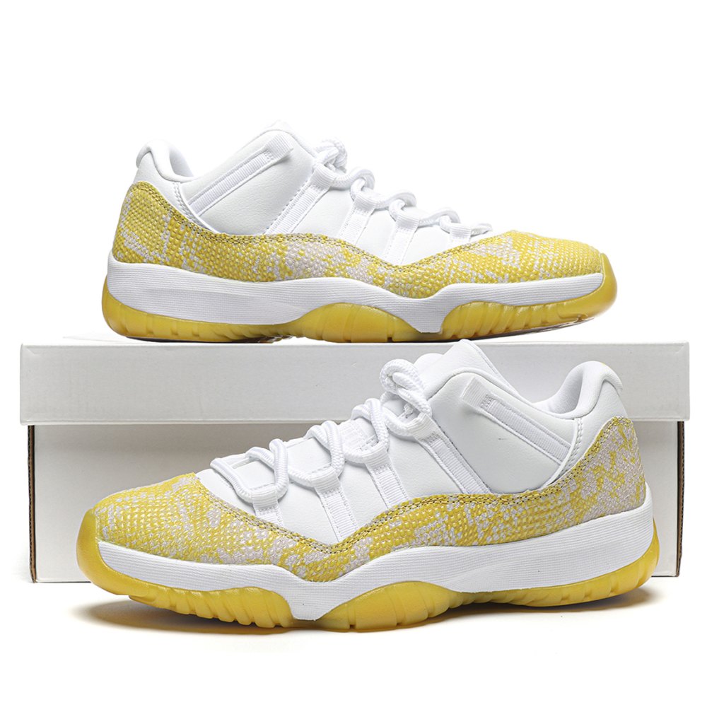 DD Jordan 11 Retro Low Yellow Snakeskin