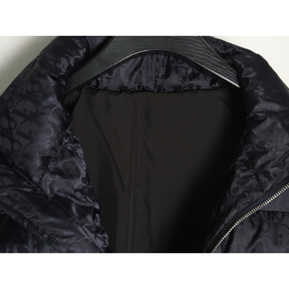 dd D*or D*or* full print dark pattern old flower down jacket dark blue