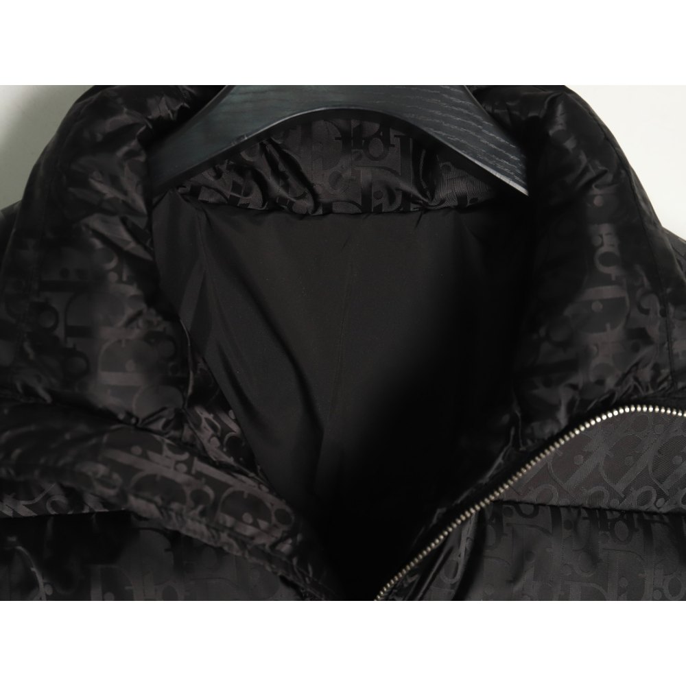 dd D*or D*or* full print dark pattern old flower down jacket black