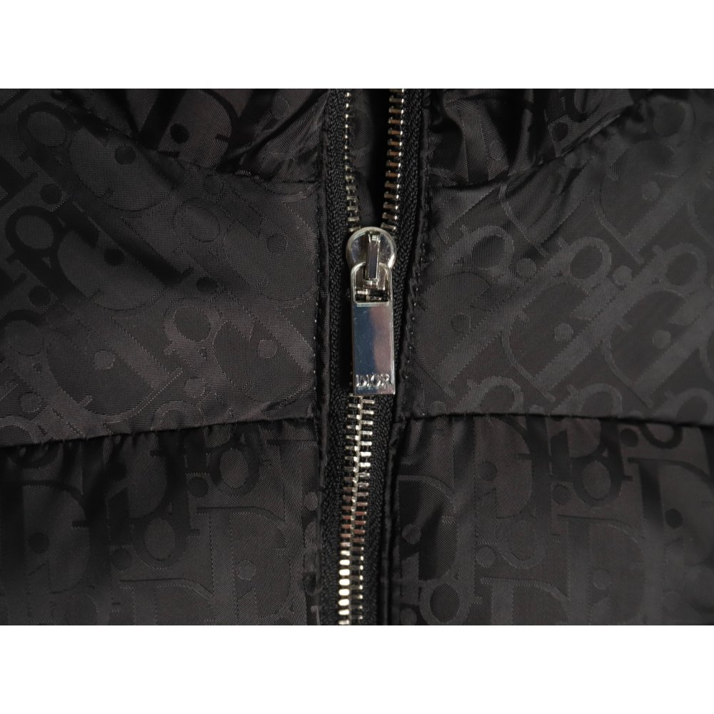 dd D*or D*or* full print dark pattern old flower down jacket black