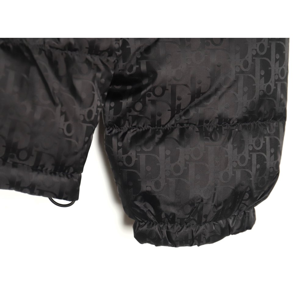 dd D*or D*or* full print dark pattern old flower down jacket black