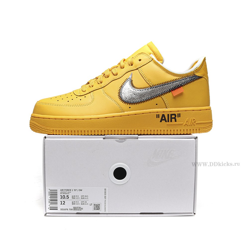 DD Nike Air Force 1 Low Off-White ICA University Gold