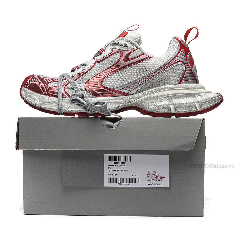 DD Ba1enci*ga 3XL White Red