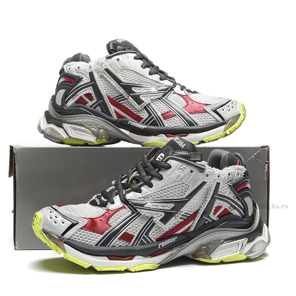 DD Ba1enci*ga Runner Black White Red Neon Yellow