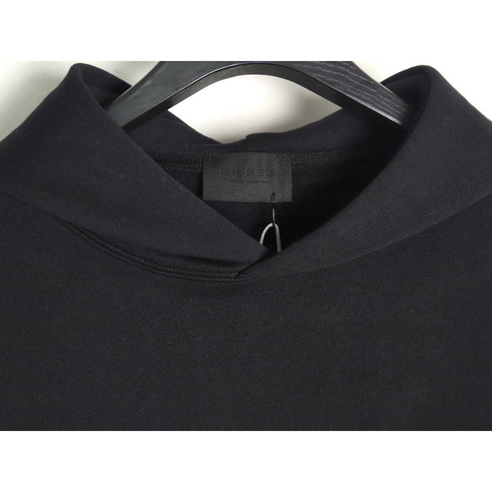 DDFear of God FOG essential double-line AIR letter hooded sweatshirt Black