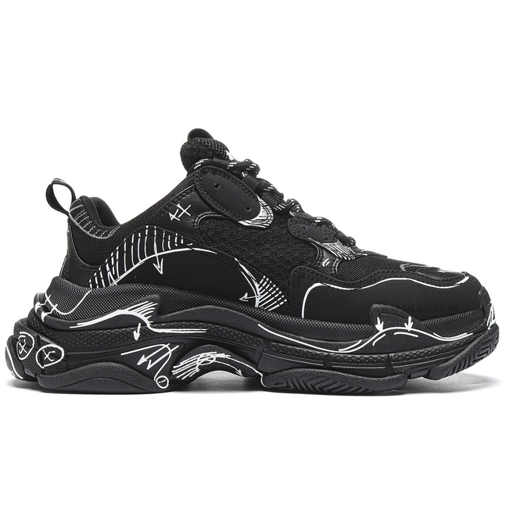 DD Ba1enci*ga Triple S Black White