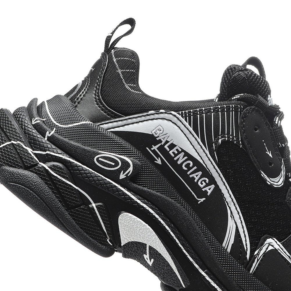 DD Ba1enci*ga Triple S Black White