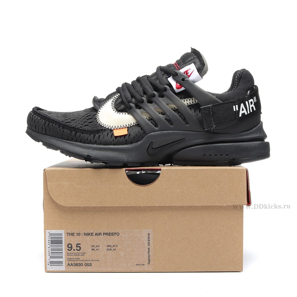 DD Nike Air Presto Off-White Black