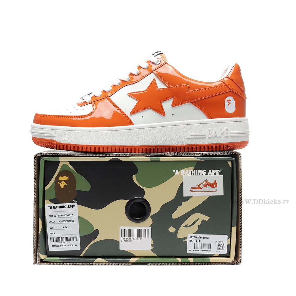 DD A Bathing Ape Bape STA Low Orange