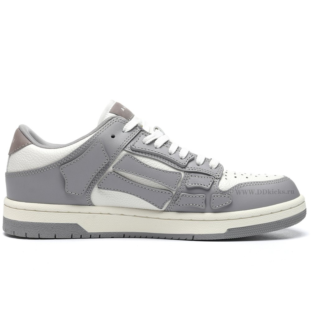 DD DD AMIRI Skel Top Low Grey White