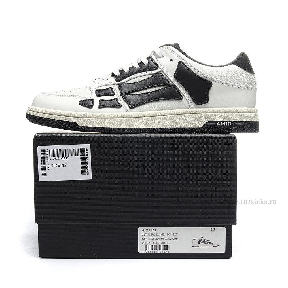 DD Amiri Skel Top Low White Black White