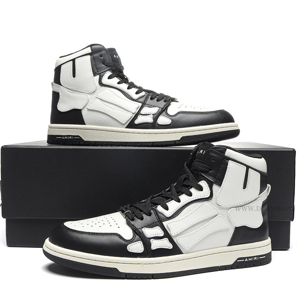 DD AMIRI Skel Top High Black White