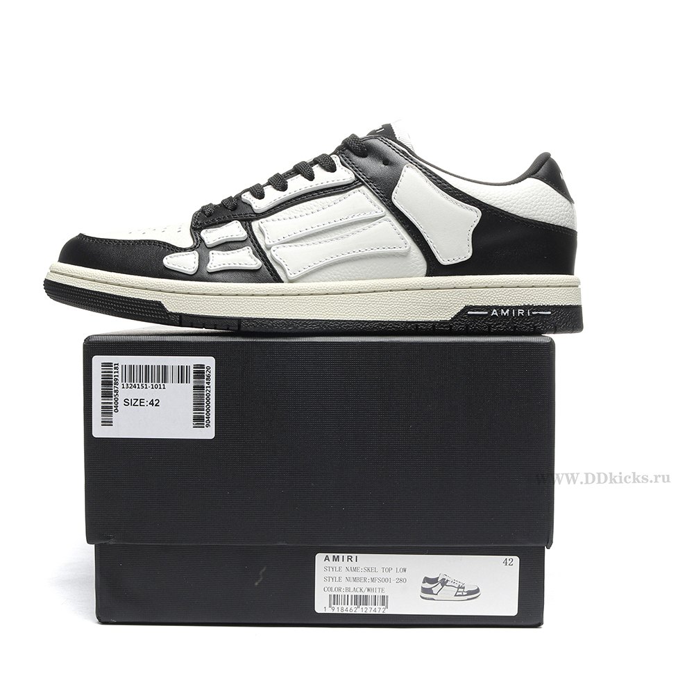 DD AMIRI Skel Top Low Black White