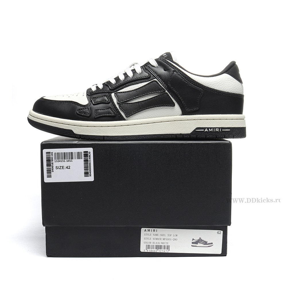 DD Amiri Skel Top Low 'Black White'