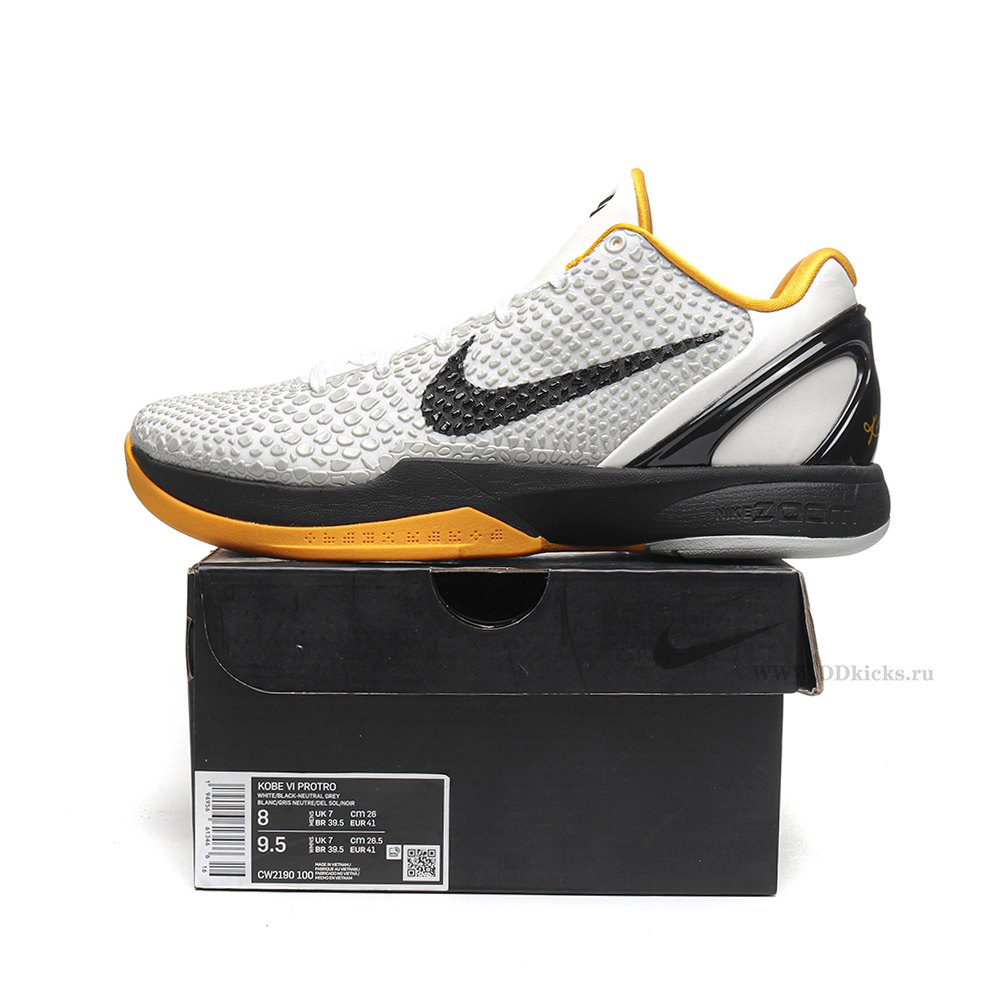 DD Nike Kobe 6 Protro Playoff Pack White Del Sol