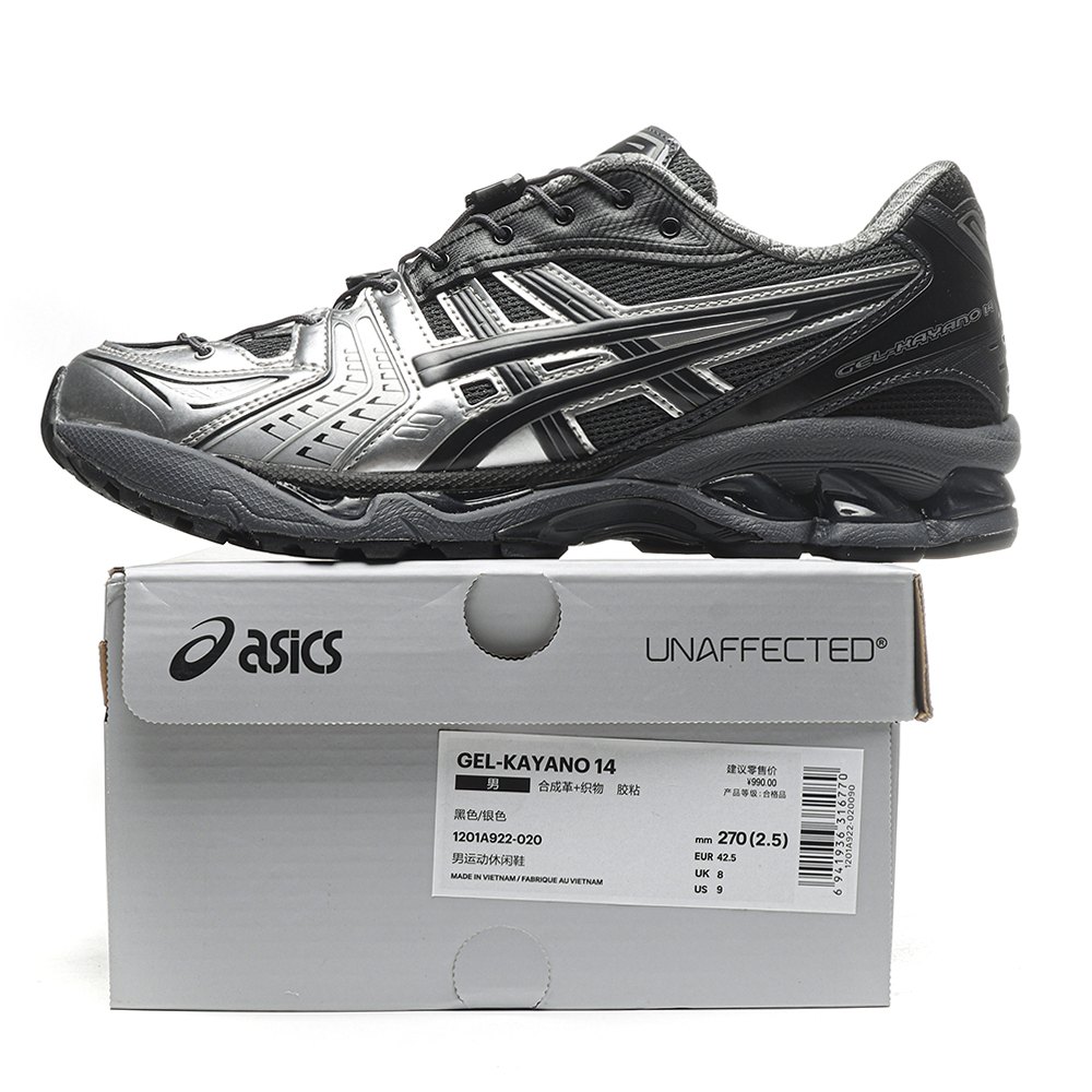 dd As*ic*s gel-kayano 14 unaffected infinite wonders pack black silver -1201a922-020