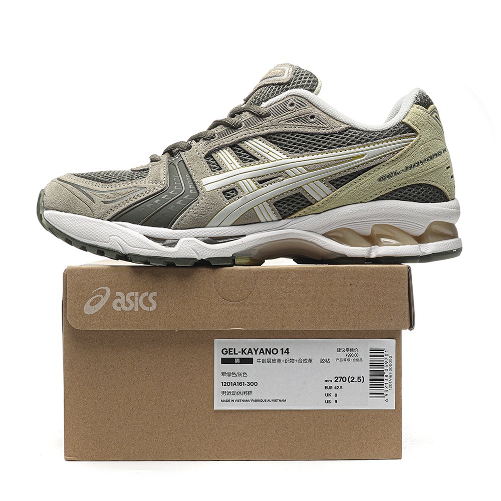 dd As*ic*s gel-kayano 14 mantle green oyster grey-1201a161-300