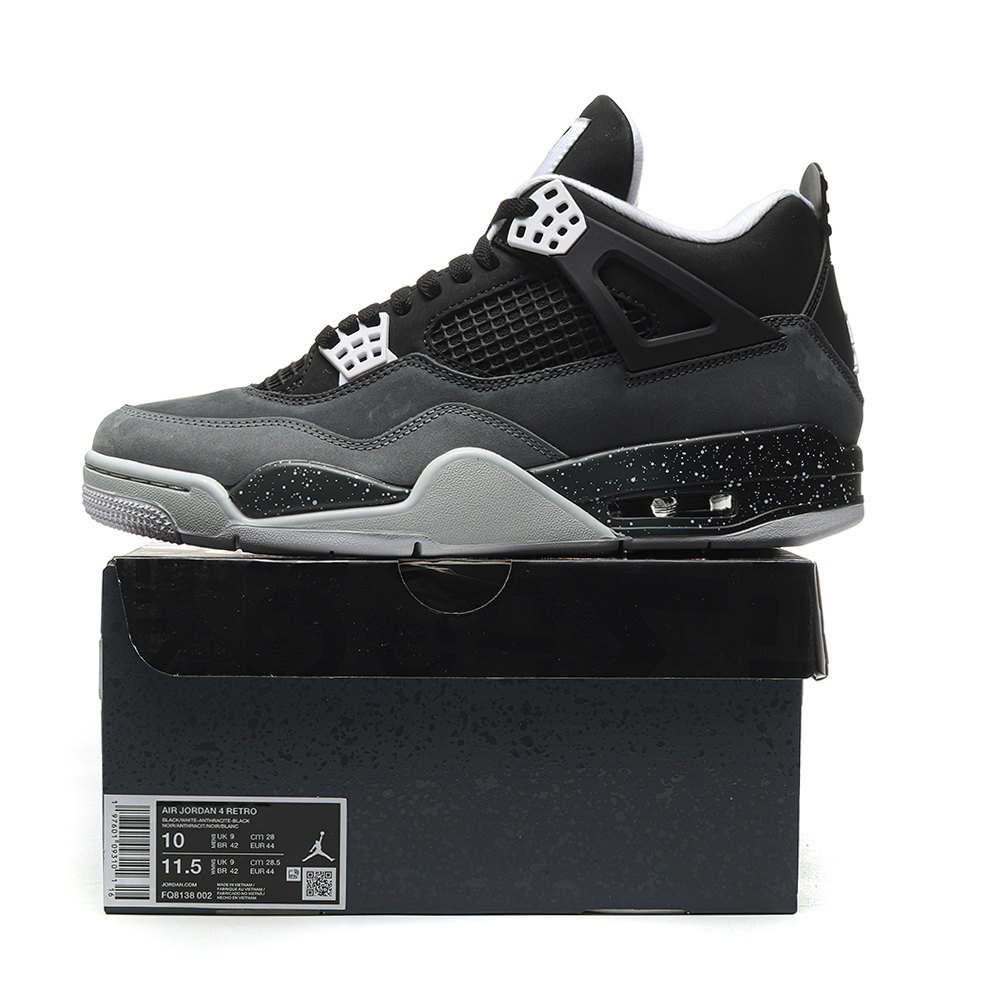 DD Jordan 4 Retro Fear (2024) Black White Anthracite Black Pure Platinum-FQ8138002