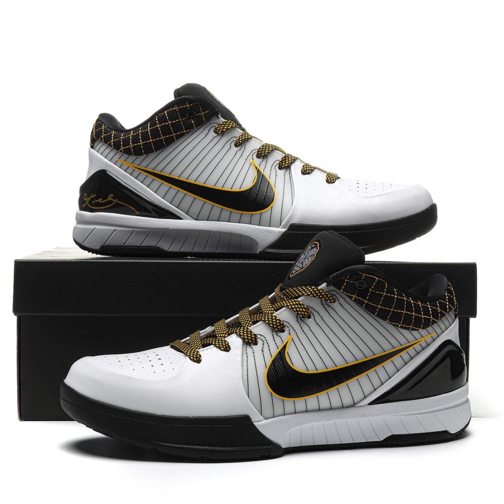 DDNike Kobe 4 Protro White Black Del Sol