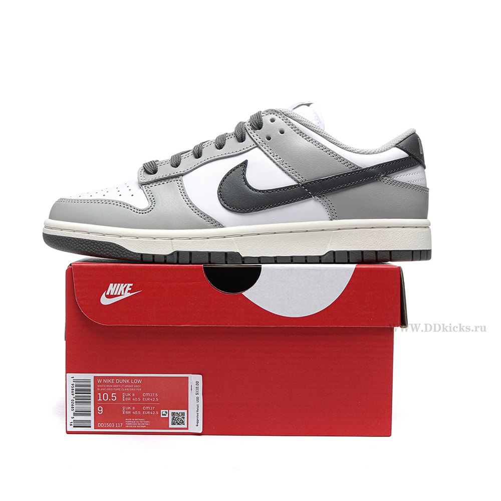 DD Nike Dunk Low Light Smoke Grey (Women's)
