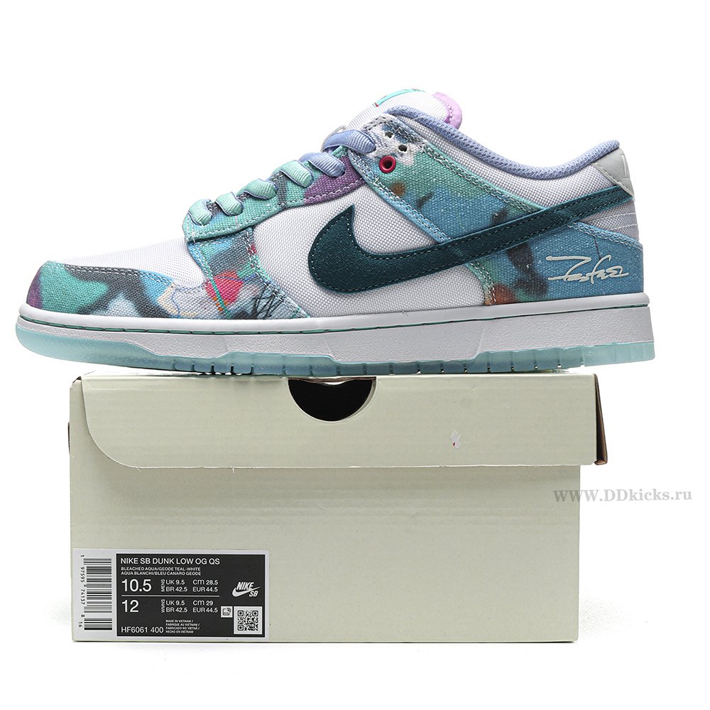 DD Nike SB Dunk Low Futura Laboratories Bleached Aqua