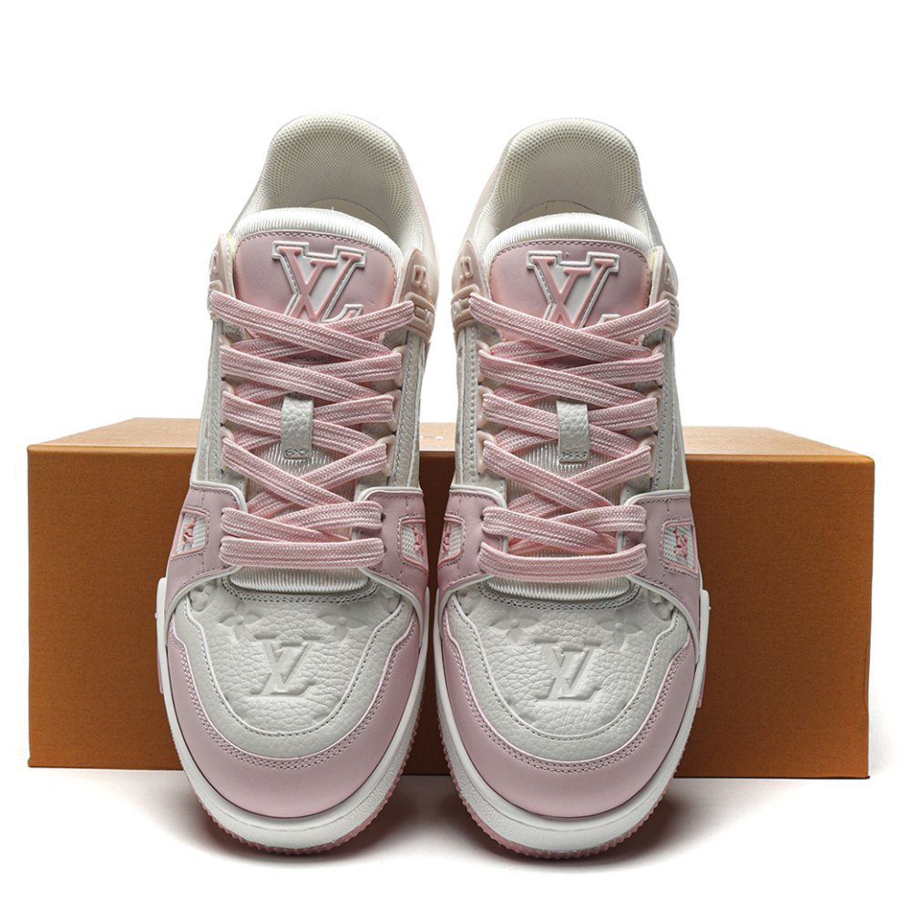 DD Lou1s Vu1tton Trainer Low White Pink-VL0232