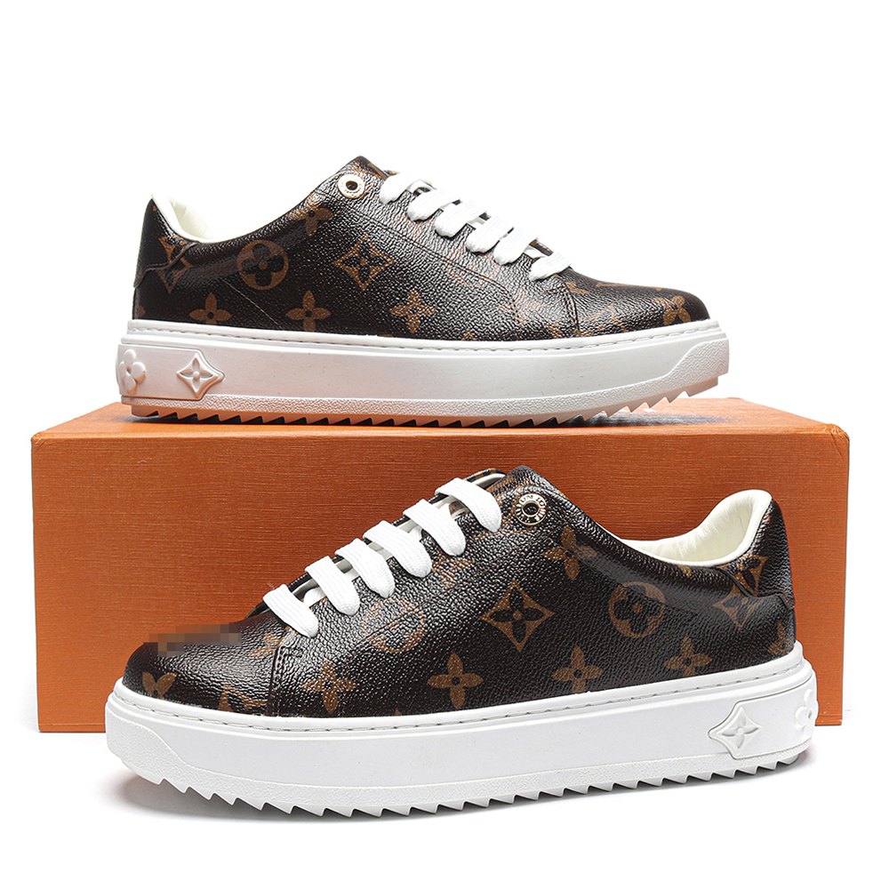 DD Lou1s Vu1tton Time Out Monogram Leather Cacao Brown White (Women's)