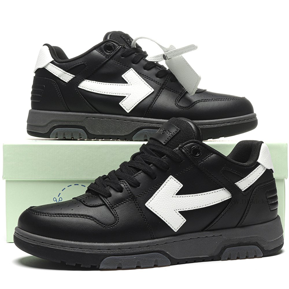 DD OFF-WHITE Out Of Office OOO Low Tops Black Grey White FW23