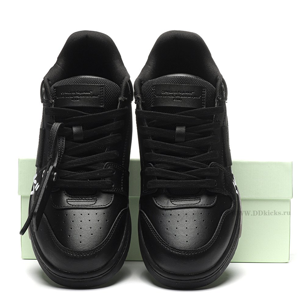 DD OFF-WHITE Out Of Office OOO "For Walking" Low Tops Black White