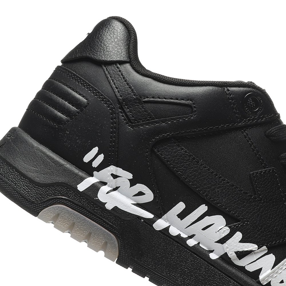 DD OFF-WHITE Out Of Office OOO "For Walking" Low Tops Black White