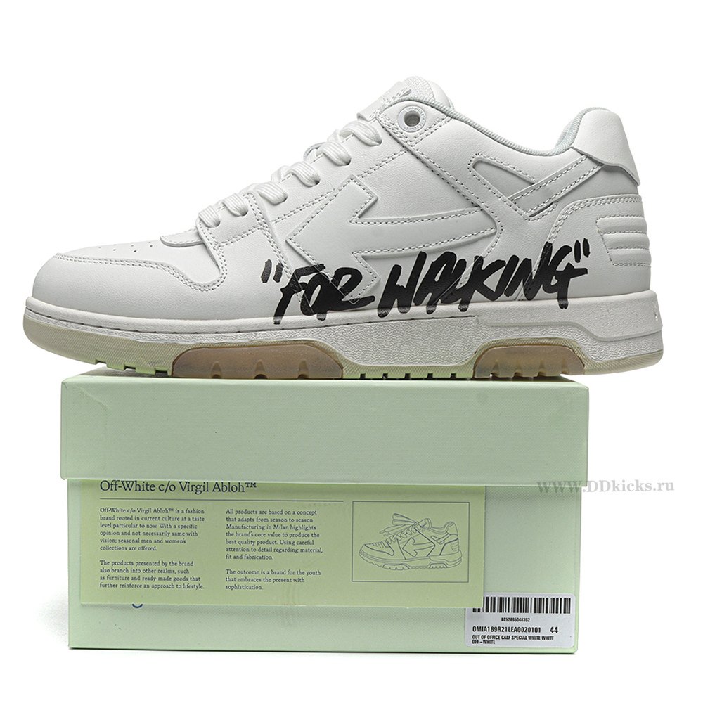 DD OFF-WHITE Out Of Office OOO Low Tops For Walking White Black