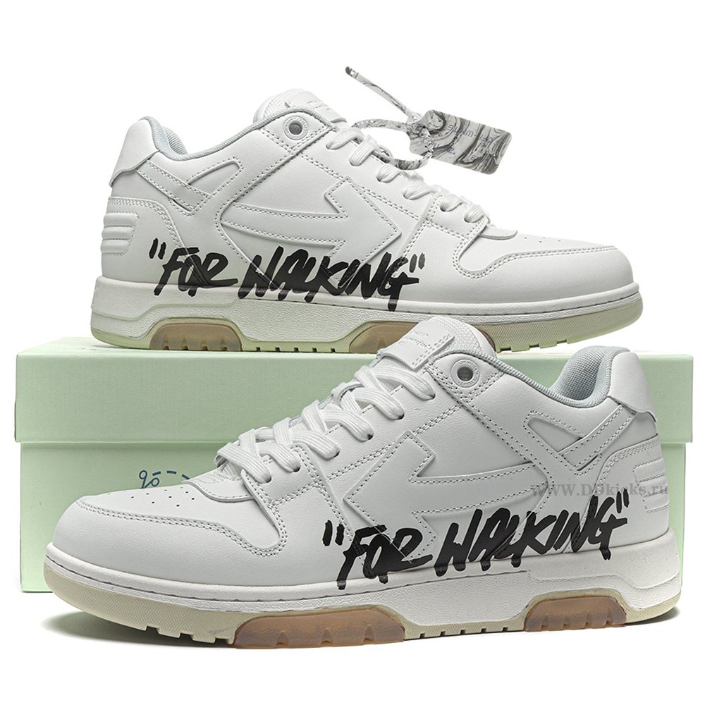 DD OFF-WHITE Out Of Office OOO Low Tops For Walking White Black