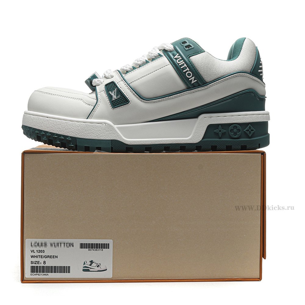 DD Lou1s Vu1tton LV Trainer Maxi Sneaker White Green