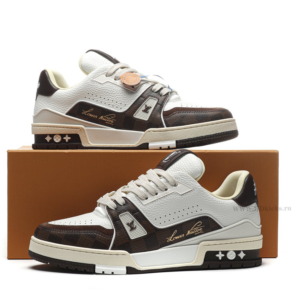 DD Lou1s Vu1tton LV Trainer White/ Brown